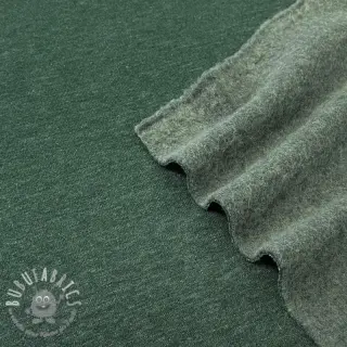 Felpa garzata JOGGING dark green melange