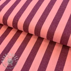 Tessuto di cotone YARN DYED NOVA Stripe aubergine
