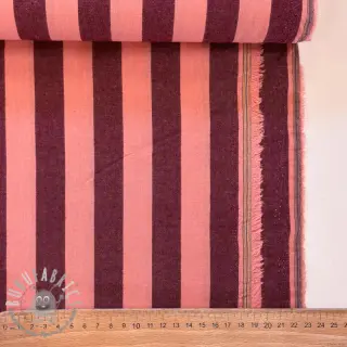 Tessuto di cotone YARN DYED NOVA Stripe aubergine