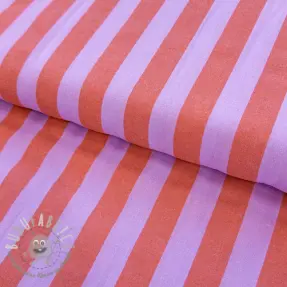Tessuto di cotone YARN DYED NOVA Stripe lavender orange