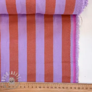 Tessuto di cotone YARN DYED NOVA Stripe lavender orange