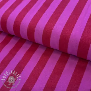 Tessuto di cotone YARN DYED NOVA Stripe red fuchsia