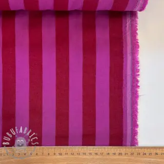 Tessuto di cotone YARN DYED NOVA Stripe red fuchsia
