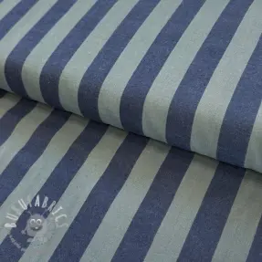Tessuto di cotone YARN DYED NOVA Stripe blue green