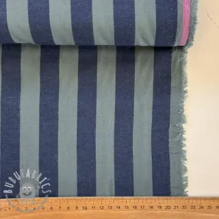 Tessuto di cotone YARN DYED NOVA Stripe blue green
