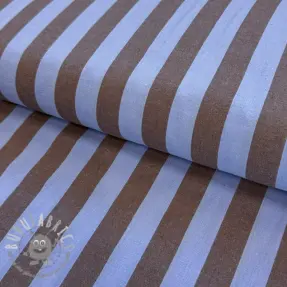 Tessuto di cotone YARN DYED NOVA Stripe blue brown