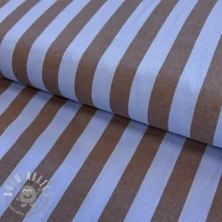 Tessuto di cotone YARN DYED NOVA Stripe blue brown