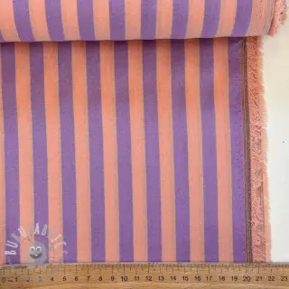 Tessuto di cotone YARN DYED BIG Stripes peach