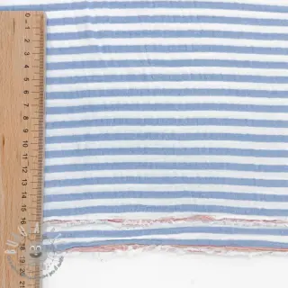 Mussola/Doppia garza YARN DYED Summer stripe blue