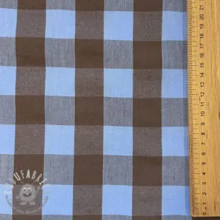 Tessuto di cotone YARN DYED SONJA Checks blue brown