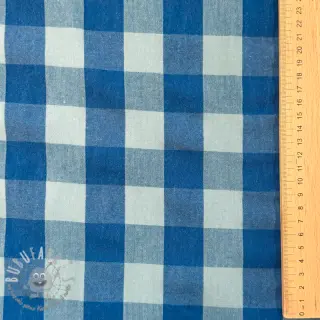 Tessuto di cotone YARN DYED SONJA Checks blue green