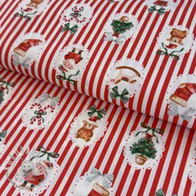 Tessuto di cotone Sweetie rouge