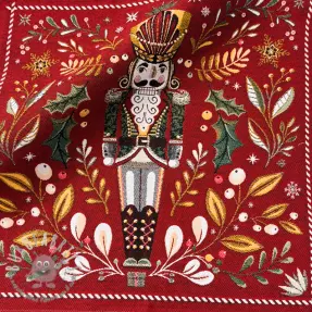 Tessuto decorativo jacquard Casse-Noisette rouge design B PANEL