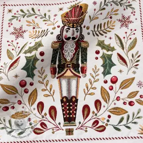 Tessuto decorativo jacquard Casse-Noisette blanc design A PANEL