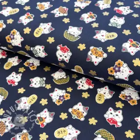 Tessuto di cotone JAPAN Minet blue