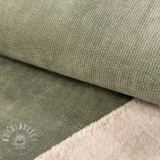 Velluto a coste STRUCTURE camo green