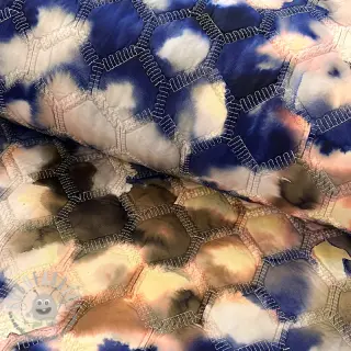 Tessuto trapuntato Aquarel nature gradini blue