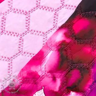 Tessuto trapuntato Aquarel nature gradini pink