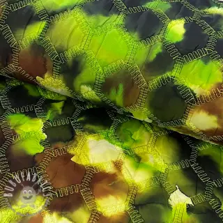 Tessuto trapuntato Aquarel nature gradini green