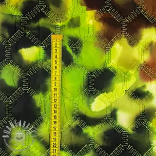 Tessuto trapuntato Aquarel nature gradini green