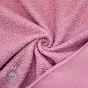 Fleece TEDDY DOUBLE SIDED soft pink
