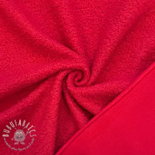 Fleece TEDDY DOUBLE SIDED red