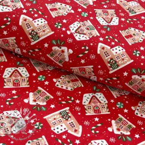Tessuto di cotone Glacage rouge