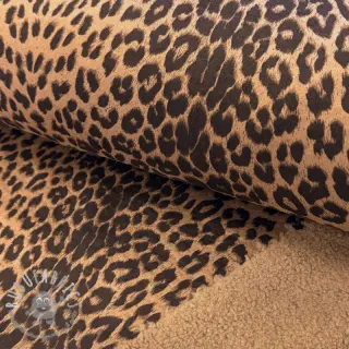 Tessuto per cappotti TEDDY SUEDE Panther LEO light brown