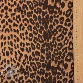 Tessuto per cappotti TEDDY SUEDE Panther LEO light brown