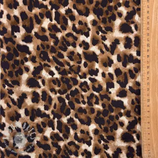 Tessuto per cappotti TEDDY SUEDE Panther LEO cognac