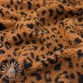 Tessuto per cappotti TEDDY Panther love brown