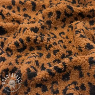 Tessuto per cappotti TEDDY Panther love brown