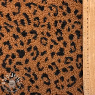 Tessuto per cappotti TEDDY Panther love brown