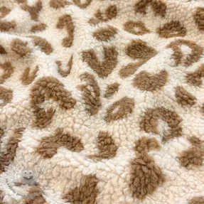 Tessuto per cappotti TEDDY Panther love light sand