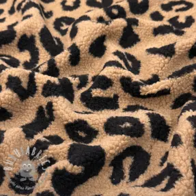 Tessuto per cappotti TEDDY Panther love sand