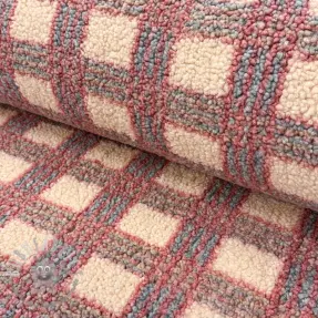 Tessuto per cappotti TEDDY Fluffy Checks