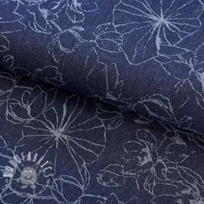 JEANS EMBROIDERY Jacquard Flowers