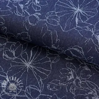 JEANS EMBROIDERY Jacquard Flowers