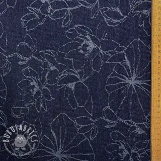 JEANS EMBROIDERY Jacquard Flowers