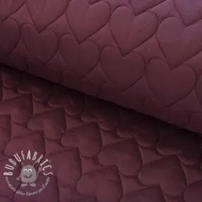Tessuto trapuntato WATERPROOF Hearts bordeaux