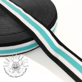 Elastico liscio 3 cm Side stripe mint