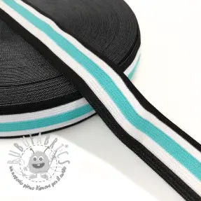 Elastico liscio 3 cm Side stripe mint