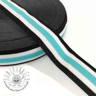 Elastico liscio 3 cm Side stripe mint