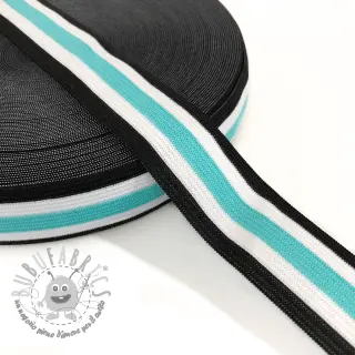 Elastico liscio 3 cm Side stripe mint