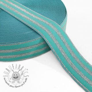 Elastico liscio 4 cm LUREX SILVER mint