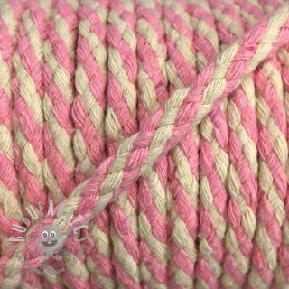 Cordino di cotone 5 mm light pink ecru