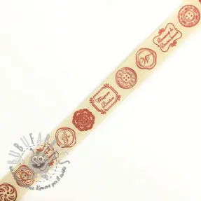 Nastro di cotone Stamps pink