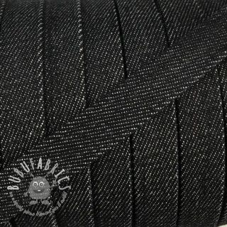 Cordino di cotone piatto 15 mm Denim black