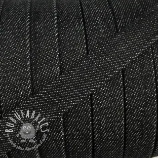 Cordino di cotone piatto 15 mm Denim black