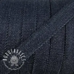 Cordino di cotone piatto 15 mm Denim navy